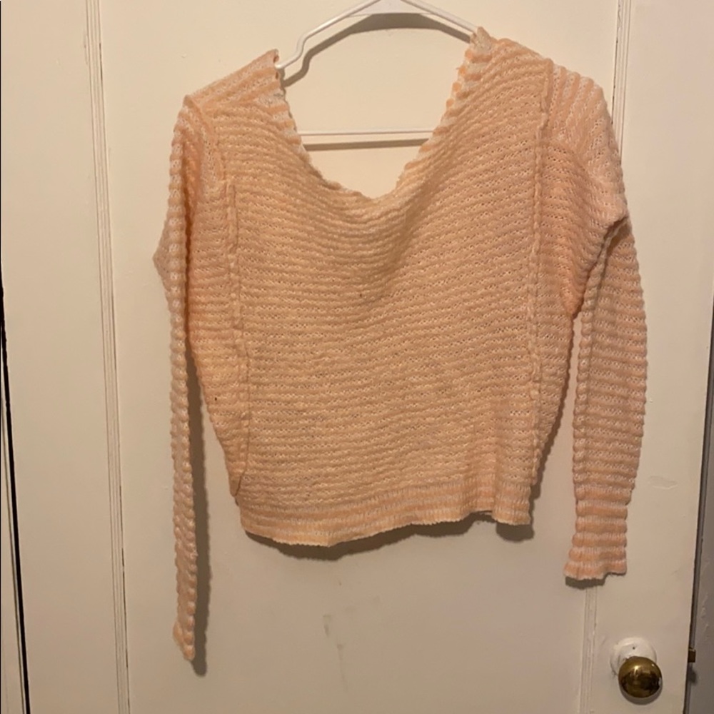 Free People swoop neck long sleeve sweater - Picture 2 of 7